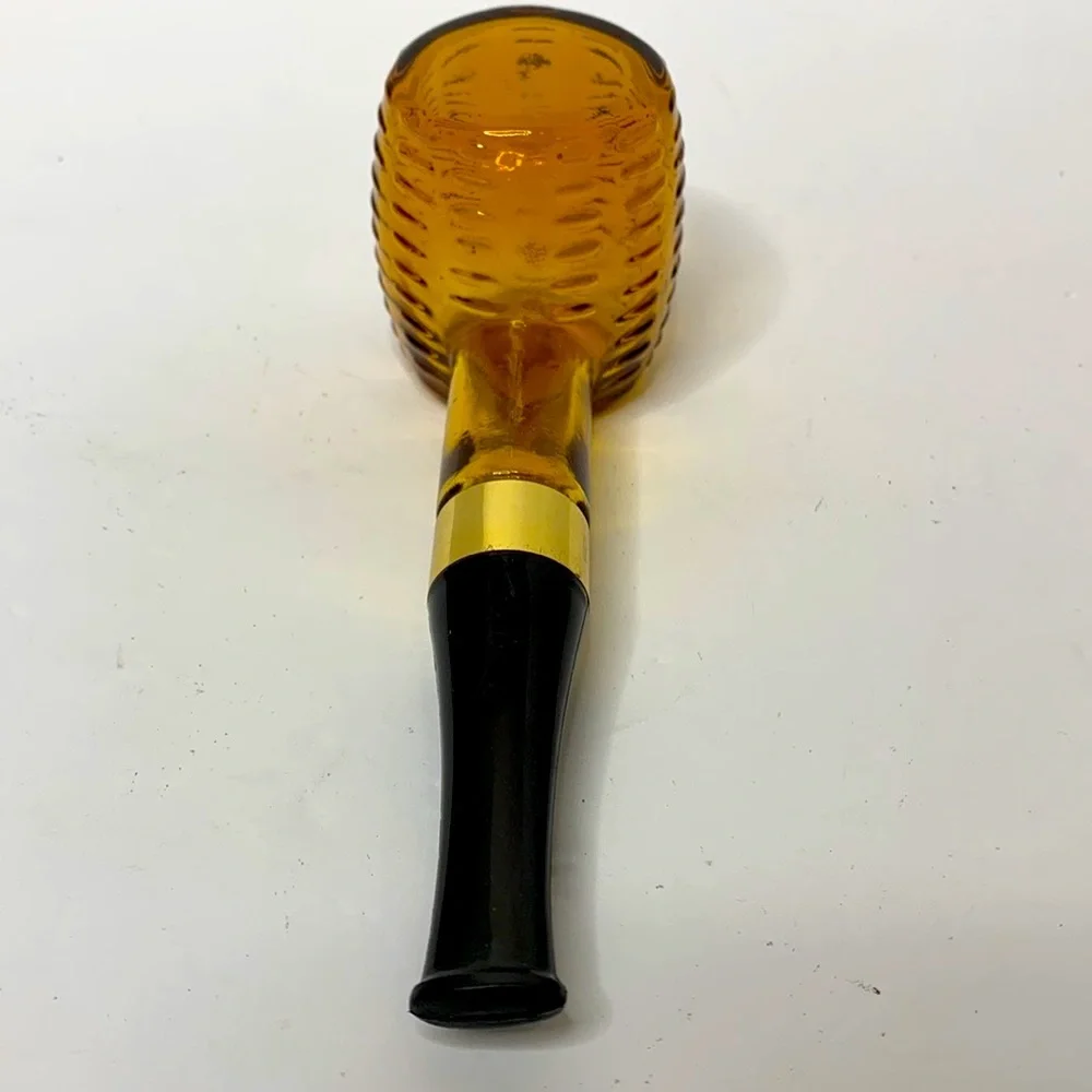 Avon | Amber Glass Ornate Piece Vintage Corncob Pip* | Wild Country Aftershave